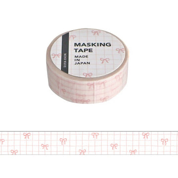 Mind Wave | Pattern Check Pink Ribbon Washi Tape