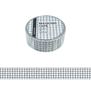 Mind Wave | Pattern Check Vichy Gray Washi Tape