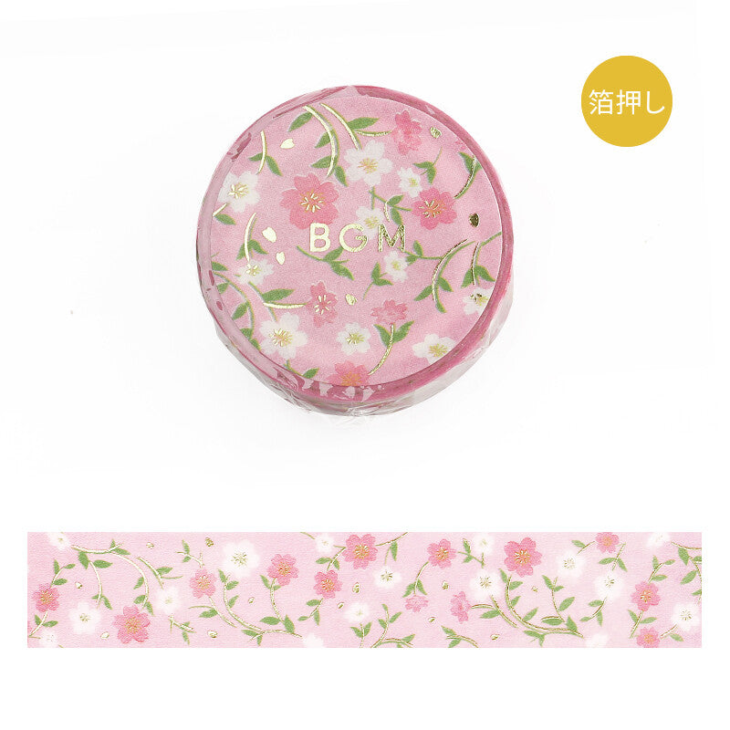 BGM | Foil Pattern Sakura Washi Tape