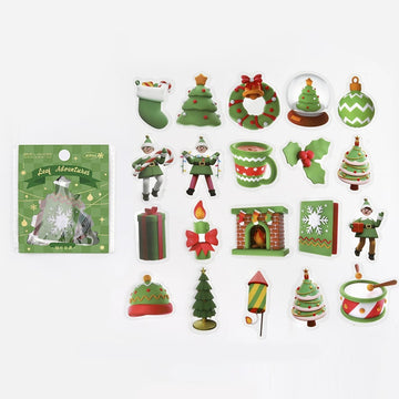 Card Lover | Christmas 3D Leaf Adventures Stickers