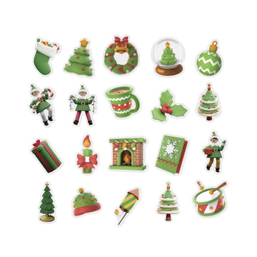 Card Lover | Christmas 3D Leaf Adventures Stickers