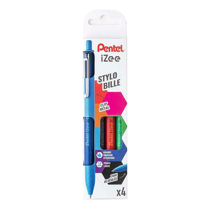 Pentel | Set de 4 Bolígrafos Colores iZee Basic 1.0