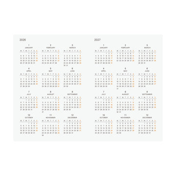 Hobonichi | Agenda Hobonichi Techo A6 Planner (Inglés) 2026
