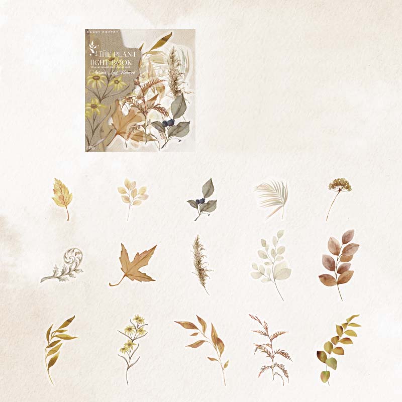 Candy Poetry | Pegatinas Plant Light Book Autumn Leaf Network