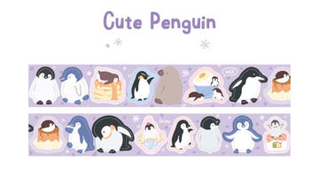 Card Lover | Pegatinas en Rollo Polar Letter Cute Penguin