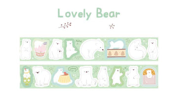 Card Lover | Pegatinas en Rollo Polar Letter Lovely Bear