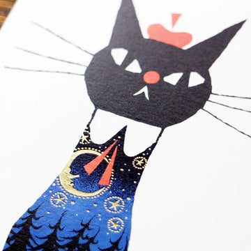Cozyca | Postal Kuroneko Design Night Forest