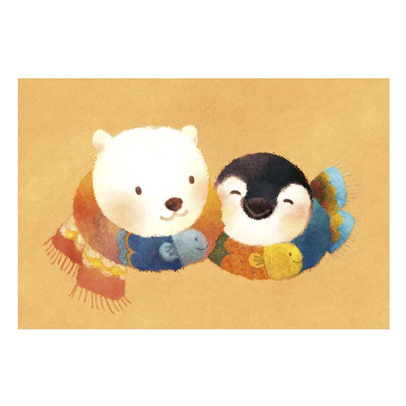 Kenaf | Postal Penguin Bear Fish Muffler