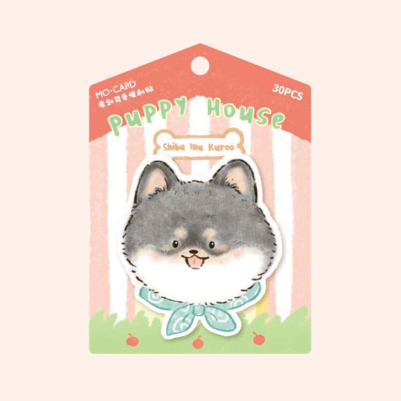 Mo Card | Notas Adhesivas Puppy House Shiba Inu Kuro