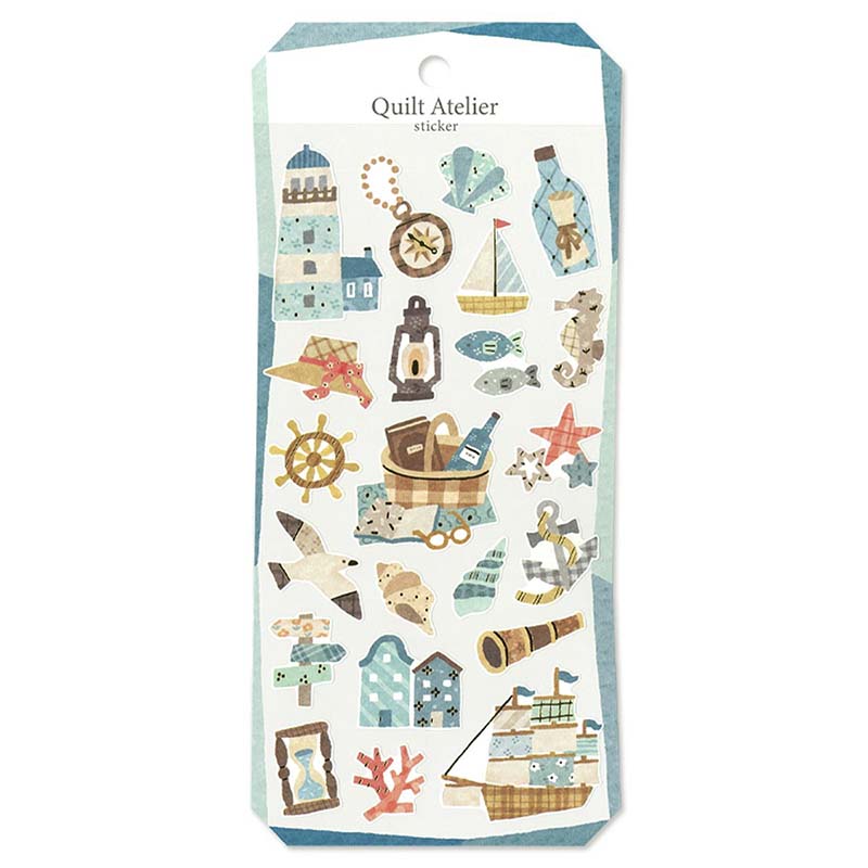 Mind Wave | Pegatinas Quilt Atelier A City With Harbor
