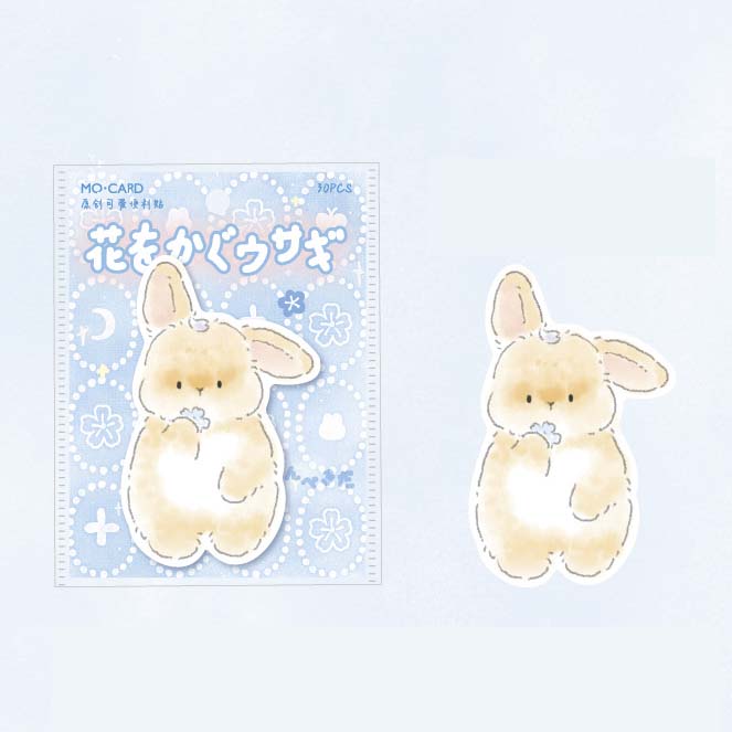 Mo Card | Notas Adhesivas Rabbit Garden Party Flowers Rabbit