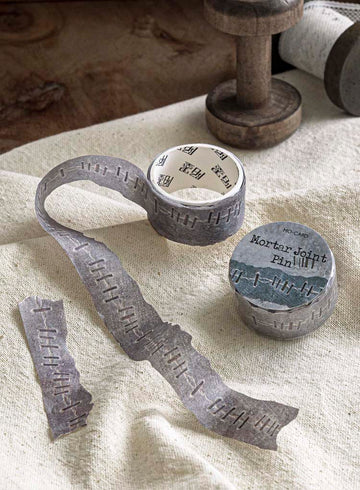 Mo Card | Rippled Edge Sewing Washi Tape Mortar Joint Pin