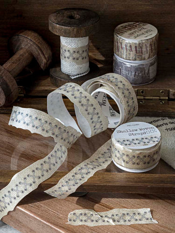 Mo Card | Rippled Edge Sewing Washi Tape Shallow Woven Straps