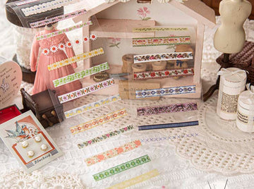 Mo Card | Pegatinas en Rollo Sewing Book Broken Cloth Lace