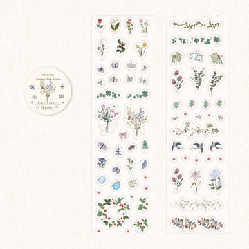 Mo Card | Pegatinas en Rollo Sewing Book Embroidered Garden