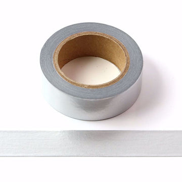 MZW | Foil Solid Matt Silver Washi Tape