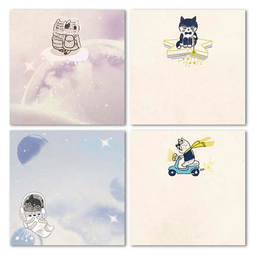 Seal-do | Set de Notas Adhesivas Pattan Space Cat