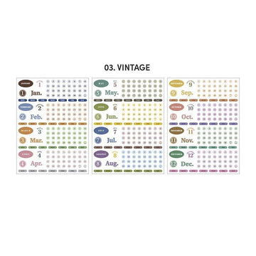 Iconic | Pegatinas Diary Date 03 Vintage