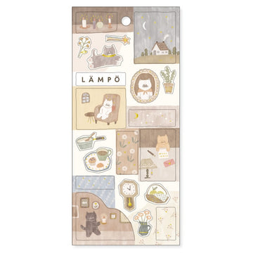 Mind Wave | Lampo Cat and Night Stickers