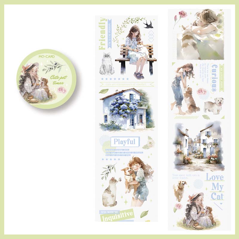 Mo Card | Street Corner Passes By PET Tape Cute Pet Times