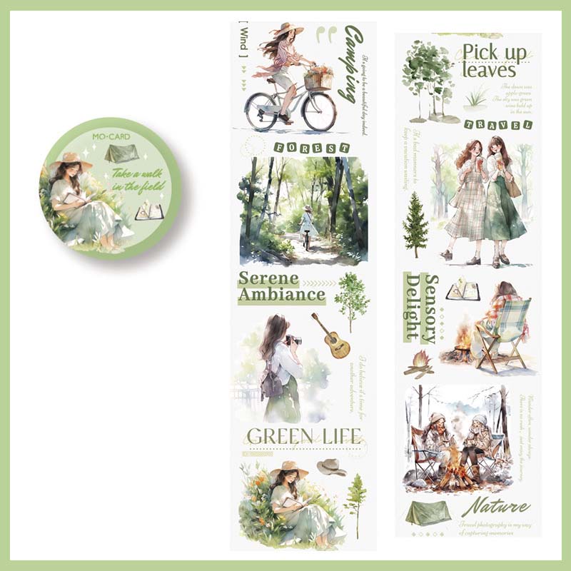 Mo Card | Street Corner Passes By PET Tape Take A Walk In The Field