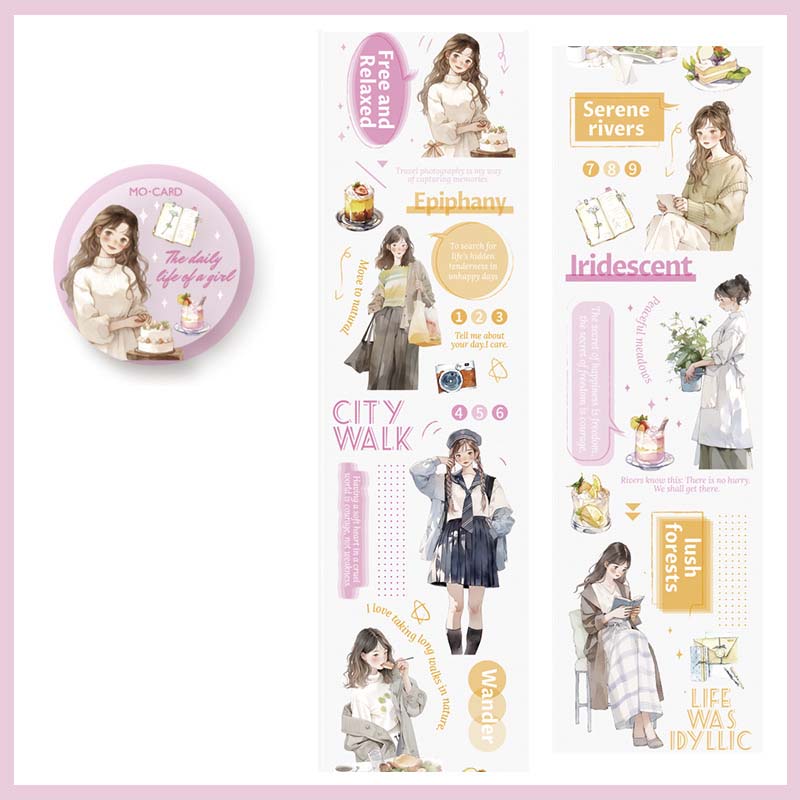 Mo Card | Street Corner Passes By PET Tape The Daily Life Of A Girl