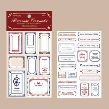 Mo Card | Pegatinas Text Border 3D Romantic Encounter