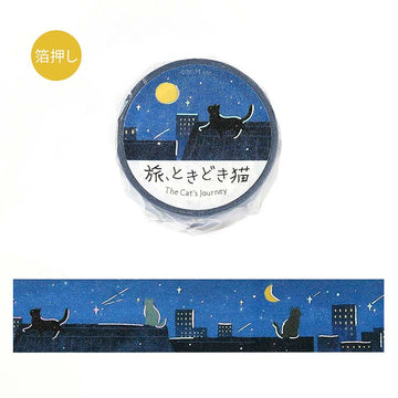 BGM | Foil The Cat's Journey Washi Tape Late Night Stars