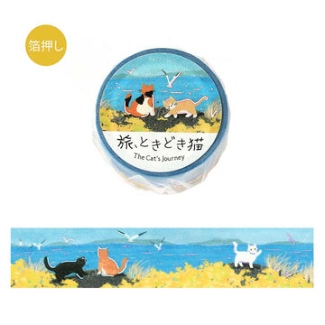 BGM | Foil The Cat's Journey Washi Tape Sea Breeze