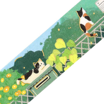BGM | Foil The Cat's Journey Washi Tape Garden Sunbathing