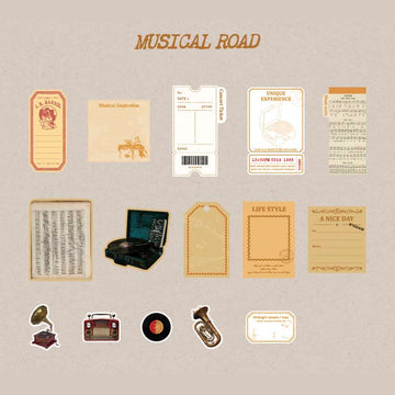 Card Lover | Pegatinas y Papeles The Vintage Series Musical Road