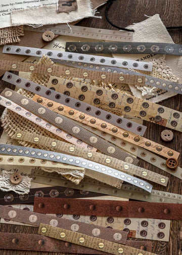 Mo Card | Pegatinas Time Line Button Nail Strip