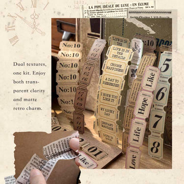 Mo Card | Pegatinas Time Line Words On The Bill