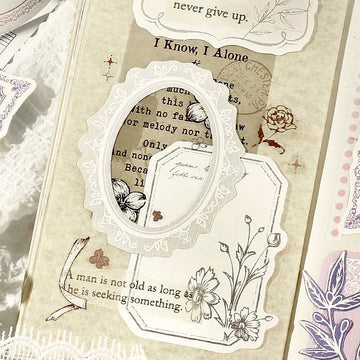 Card Lover | Papeles Decorativos Title Page Of A Poem Flower Whisper