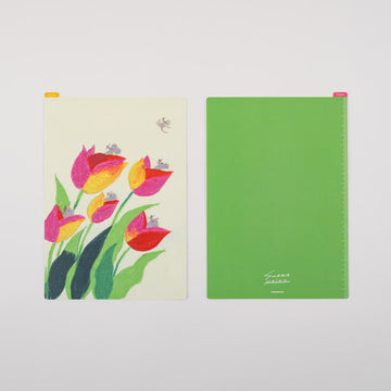 Hobonichi | Plantilla de Escritura Pencil Board A5 Keiko Shibata (Swaying Tulips)