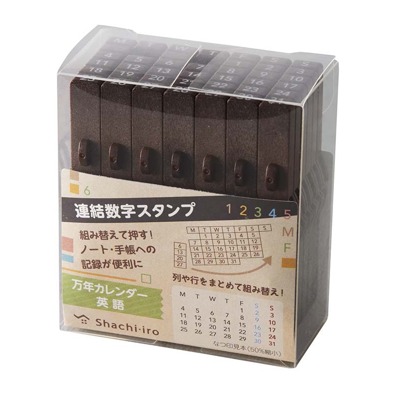 Shachihata | Sello Calendario Perpetuo Inglés
