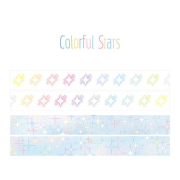 Card Lover | Variations On Stars Washi Tapes Colorful Stars