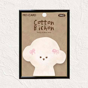 Mo Card | Notas Adhesivas Velvet ID Photo Cotton Bichon