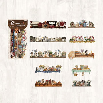 Mo Card | Pegatinas Warm Home Party Wooden Shelf Fun