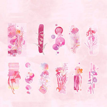 Mo Card | Pegatinas Watercolor Flowing Light Flower Mist Fragrance