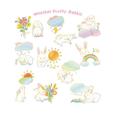 World Craft | Pegatinas Flake Joyful Animals Weather Fluffy Rabbit