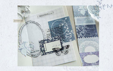 Mo Card | Pegatinas en Rollo Whisper Of Light Misty Blue Lace