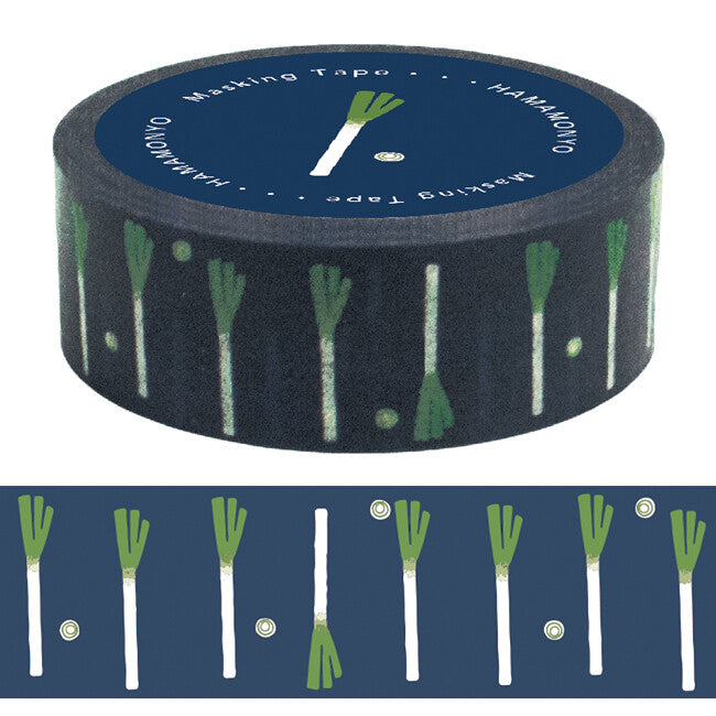 Hamamonyo | White Leek Stripe Washi Tape