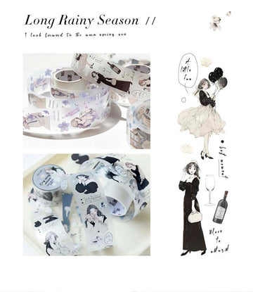 Mo Card | White Lover PET Tape Long Rainy Season