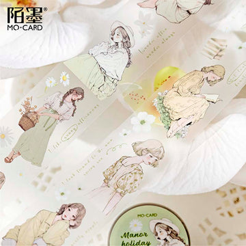 Mo Card | White Lover PET Tape Manor Holiday