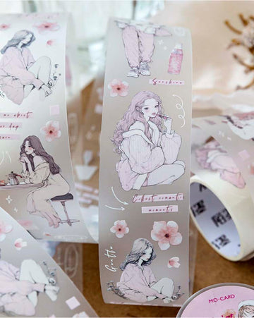 Mo Card | White Lover PET Tape The Quiet Flower Shop