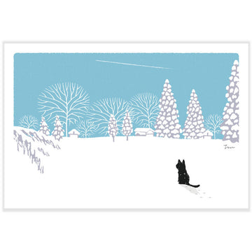 Active | Postal Winter Tabi Neko Landscape
