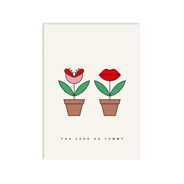 Redfries | Hungry Plant Postcard