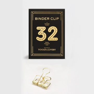 Tools To Liveby | Gold Binder Clips (32mm)