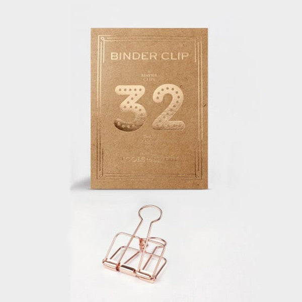 Tools To Liveby | Binder Clips Oro Rosa (32mm)